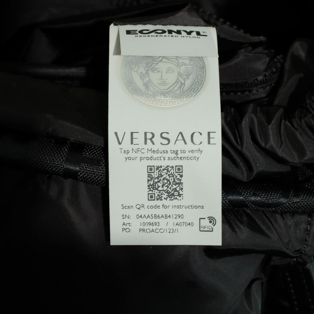 Versace Allover Neo Nylon Backpack Black NWT
