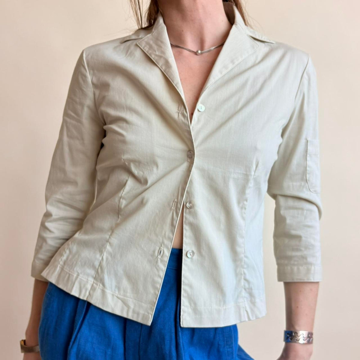 Shelli Segal Compliance Alliance 1995 Cream Top - NWT, Size XS