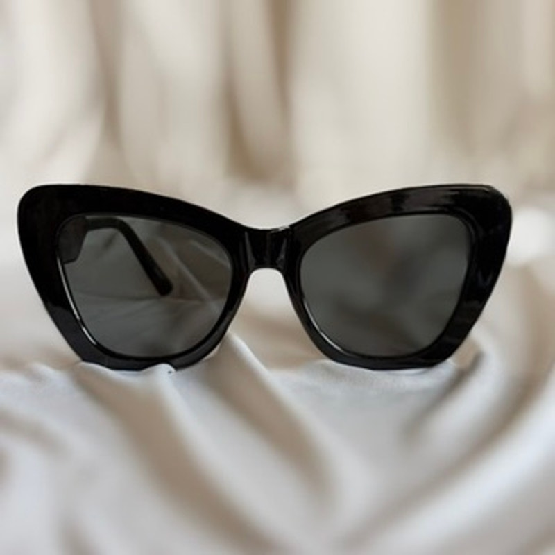 Oversized Black Cat-Eye Sunglasses - Chunky, Brand New