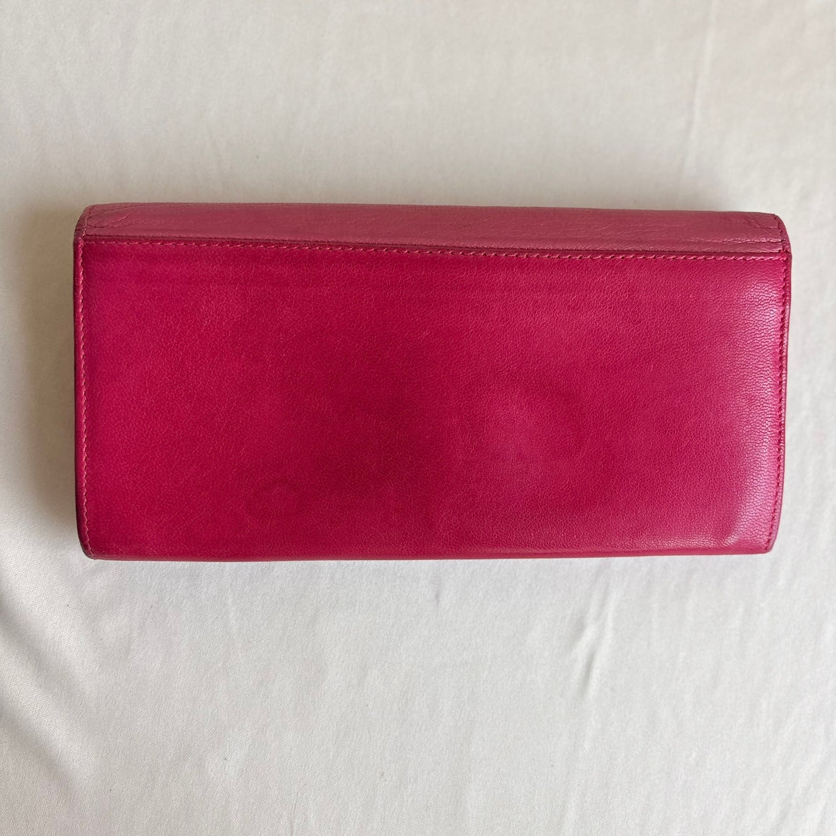 Saint Laurent Belle de Jour Long Envelope Wallet - Pink, Embossed YSL