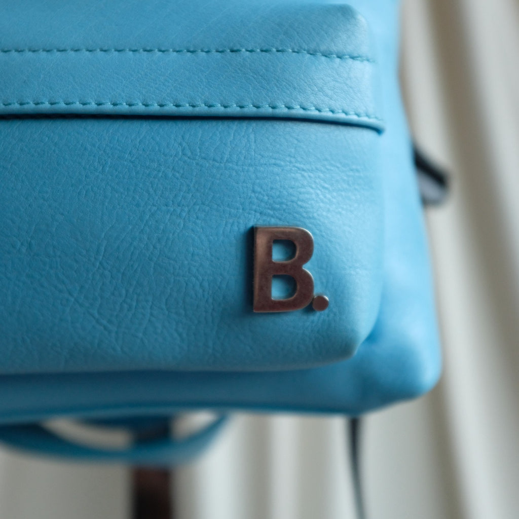 Balenciaga Bag B Logo XXS Soft Backpack Nappa Calf Baby Blue Leather