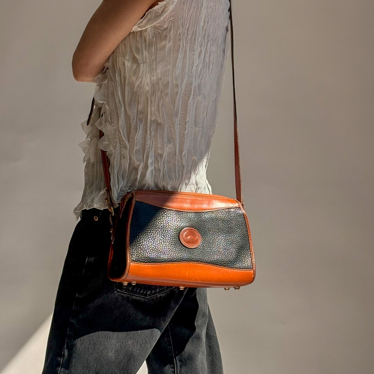 Vintage Dooney & Bourke All-Weather Leather Crossbody Bag