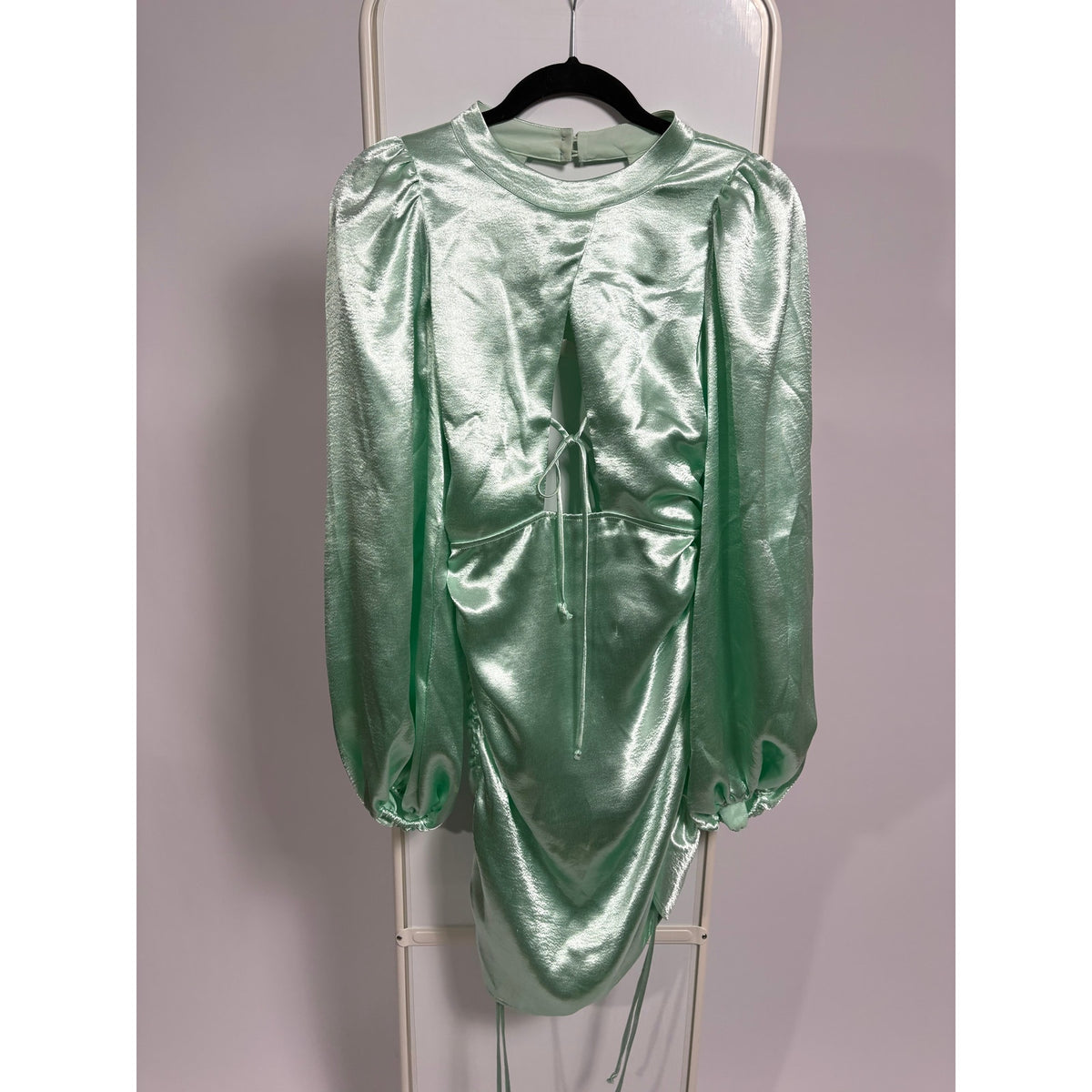 For Love & Lemons Lennox Dress - Metallic Mint, Size XS