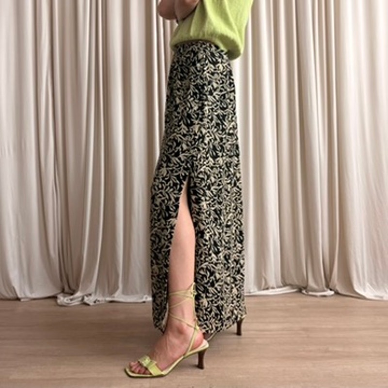 Banana Republic Abstract Floral Maxi - Black/Tan - Size 12 (Fits M)