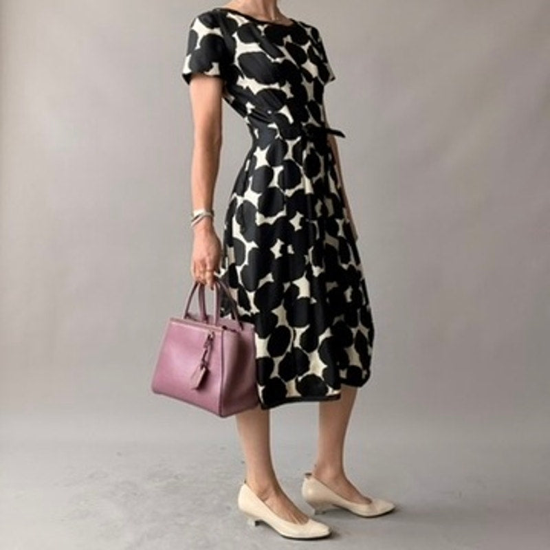 Suzy Perette New York Vintage Silk Polka Dot Cocktail Dress