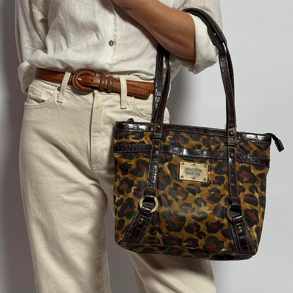 Vintage Franco Sarto Cheetah & Croc Bag