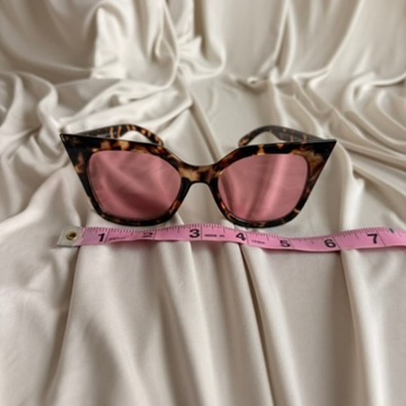 Oversized Tortoise Cat-Eye Sunglasses - Pink Lenses, Statement