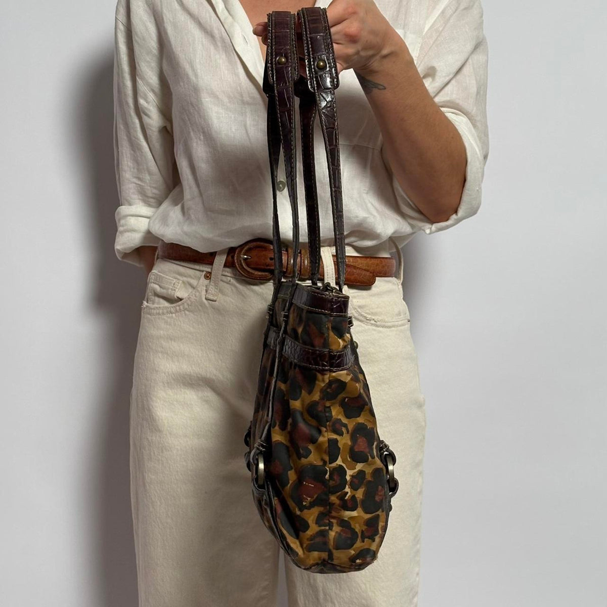 Vintage Franco Sarto Cheetah & Croc Bag