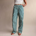 Grayson Threads Green & White Stripe Lounge Pants -  Size XXS