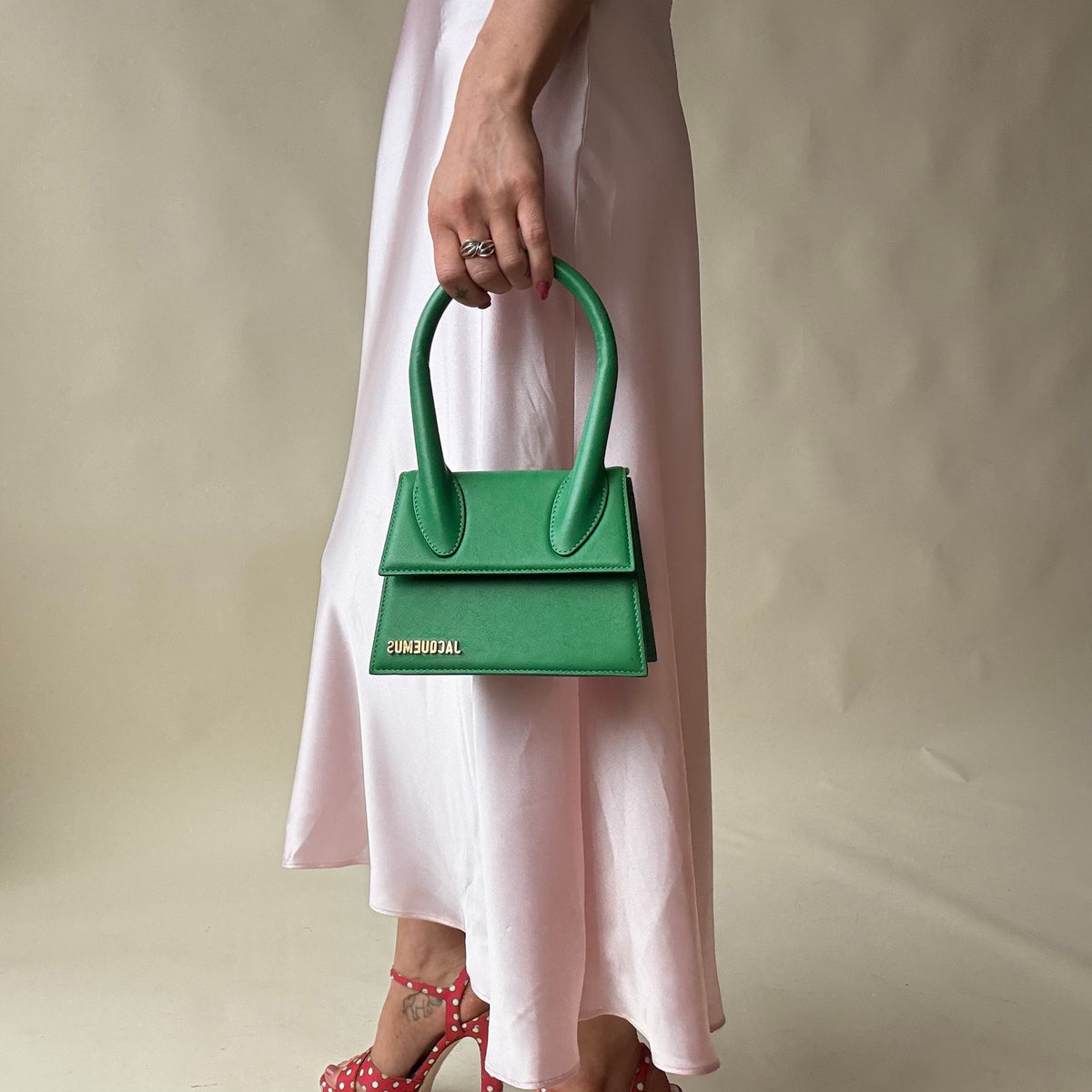 Jacquemus Le Chiquito  - Green Calfskin Leather, Gold Hardware