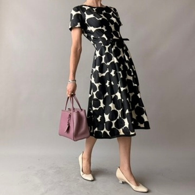 Suzy Perette New York Vintage Silk Polka Dot Cocktail Dress