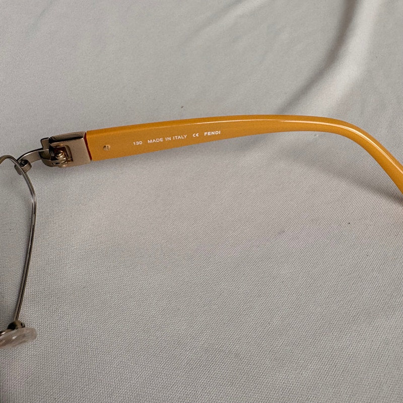 Authentic Fendi 905 715 Yellow Eyeglasses - 52-19-130