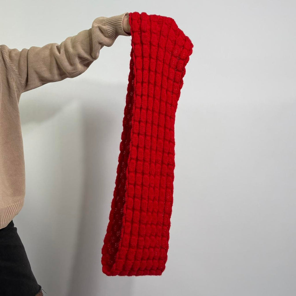 Echo Cherry Red Circle Scarf - Acrylic