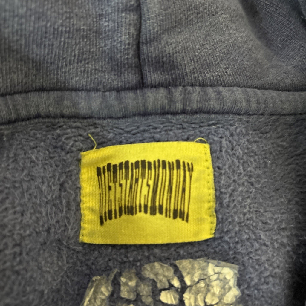 Vintage Blue Diet Starts Monday Hoodie - L - "Feel The Burn"
