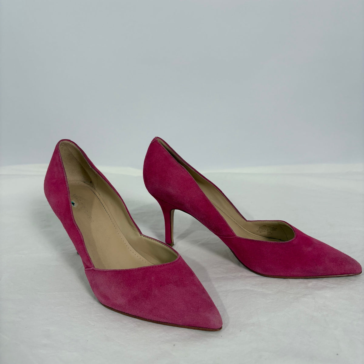 Mark Fisher Bubble Gum Pink Velvet Heels Size 8