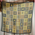NY&Co Olive Green Geometric Scarf - 22"x22", Versatile Vintage