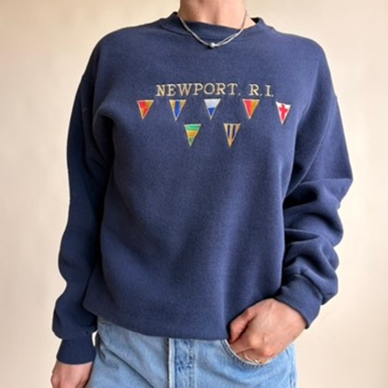 Lee Heavyweight Navy Blue Newport Sweatshirt - Size Medium