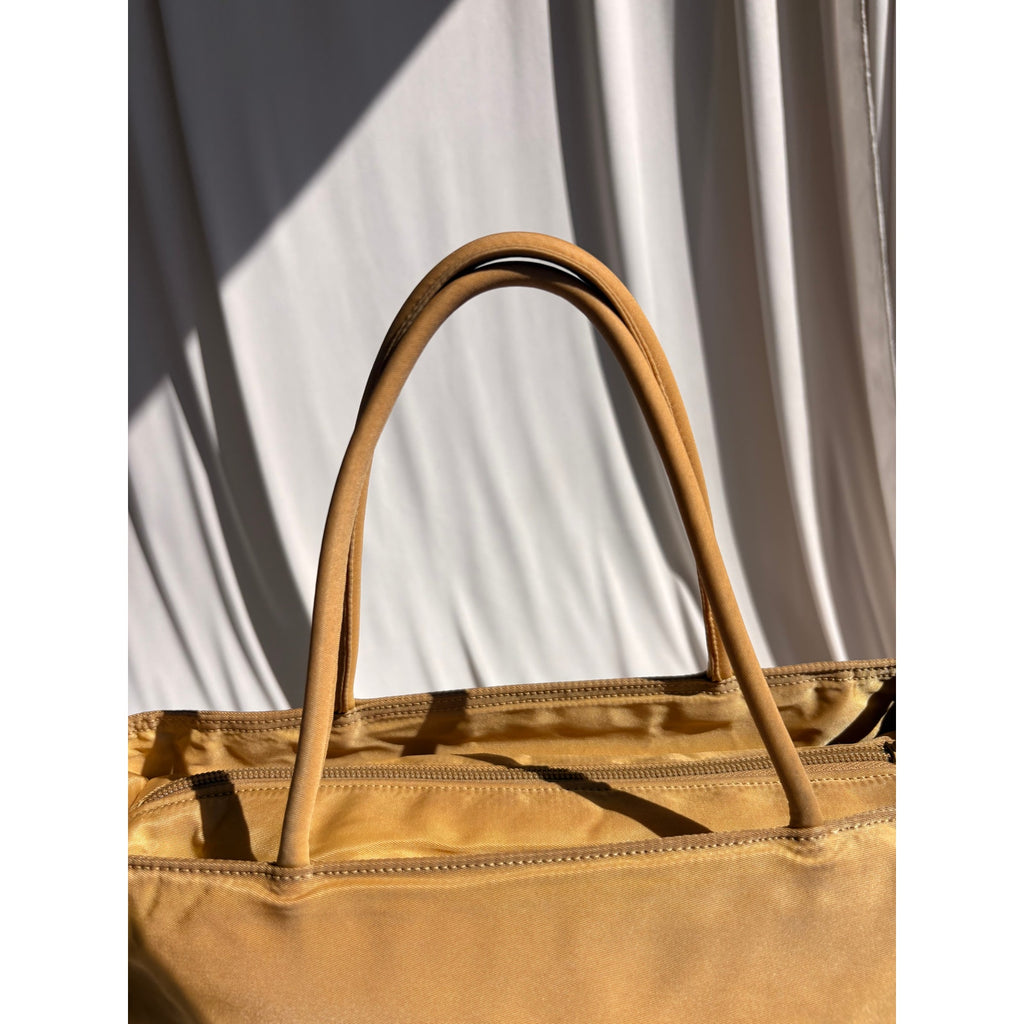 Vintage Prada Yellow Nylon Tessuto Tote