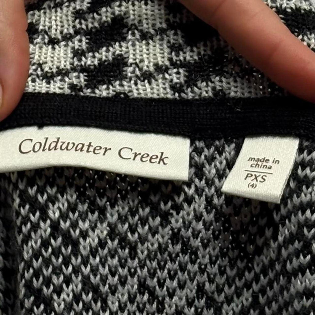 Vintage Coldwater Creek Black & White Cardigan - XS