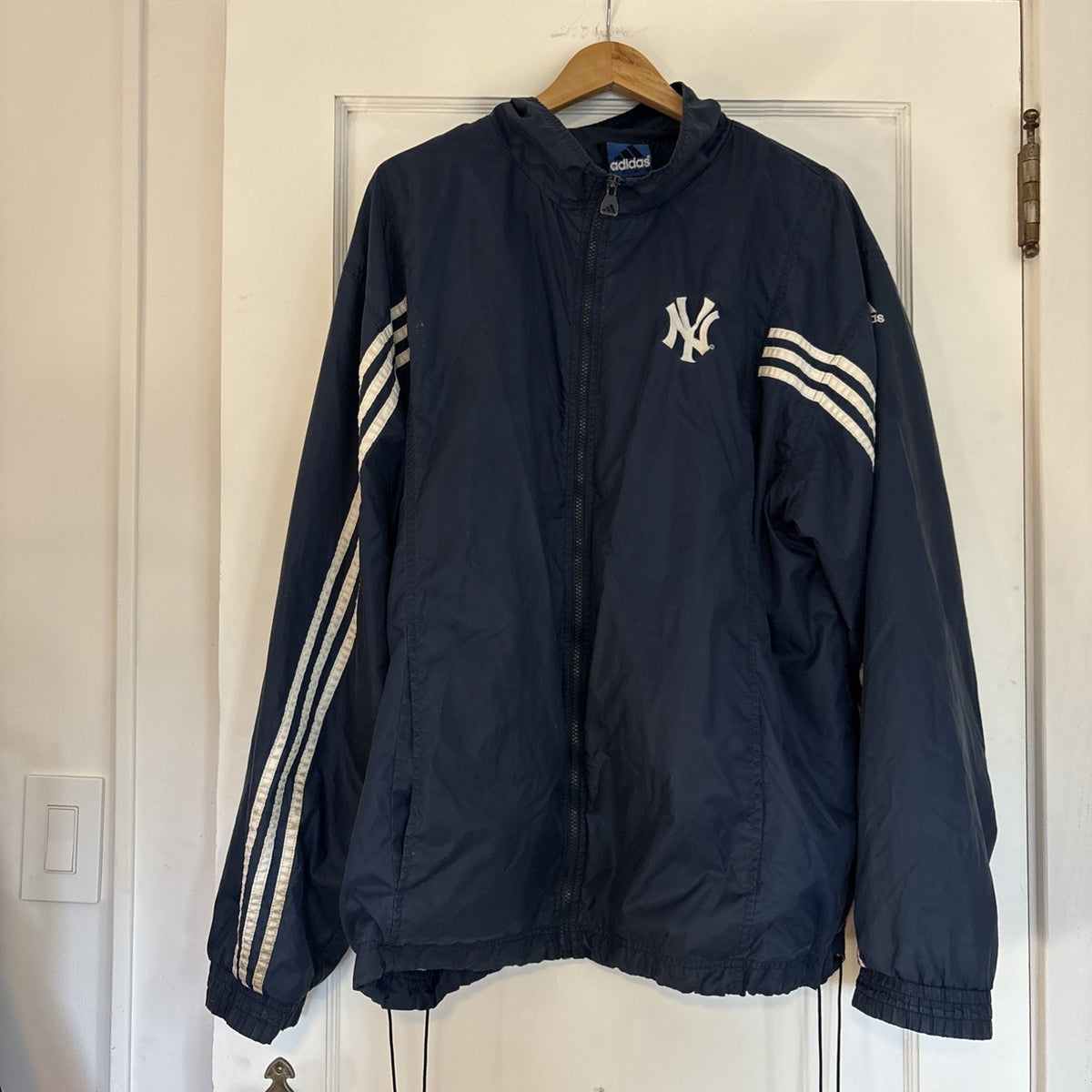 Vintage New York Yankees Adidas Windbreaker Jacket | XL