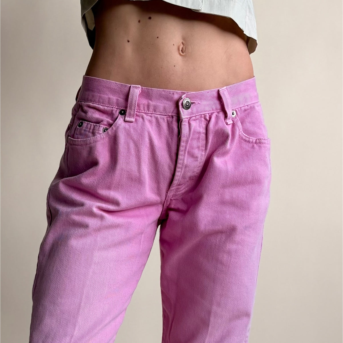 Billy Blues Bubble Gum Pink Cropped Jeans - Low Rise, Made in USA, Size 4