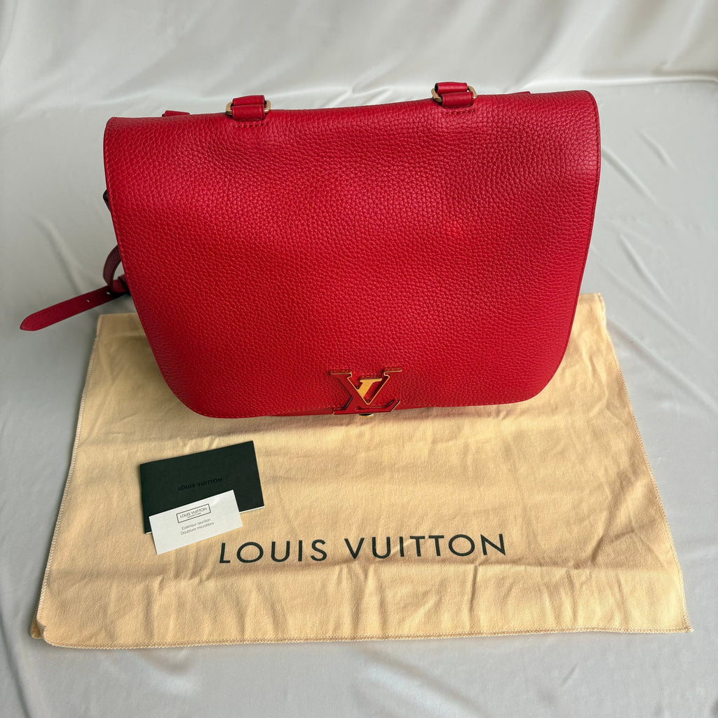 Louis Vuitton Volta Taurillon Coquelicot Red Leather Shoulder Bag