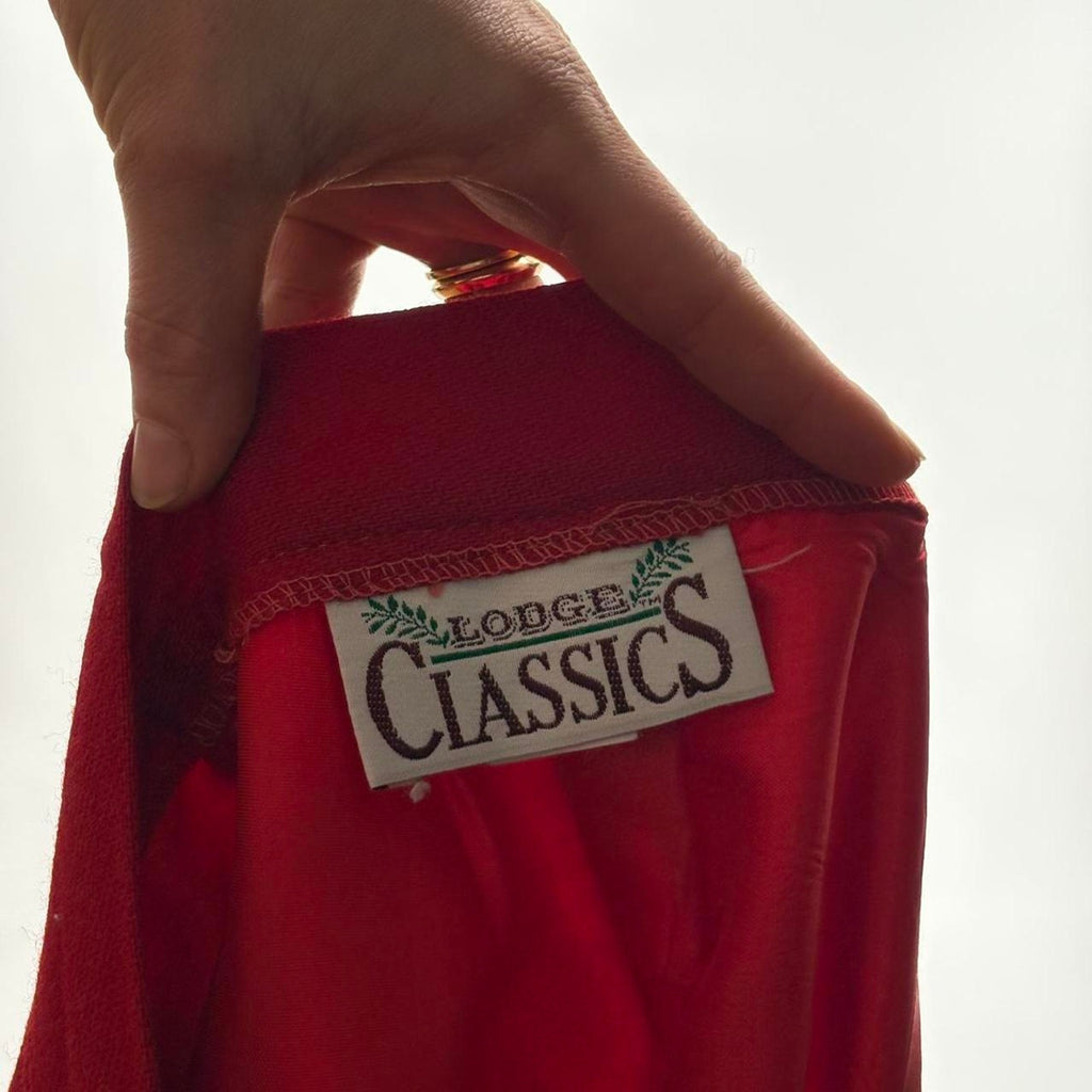 Vintage Lodge Classics Wool Red Midi Skirt - Size 12