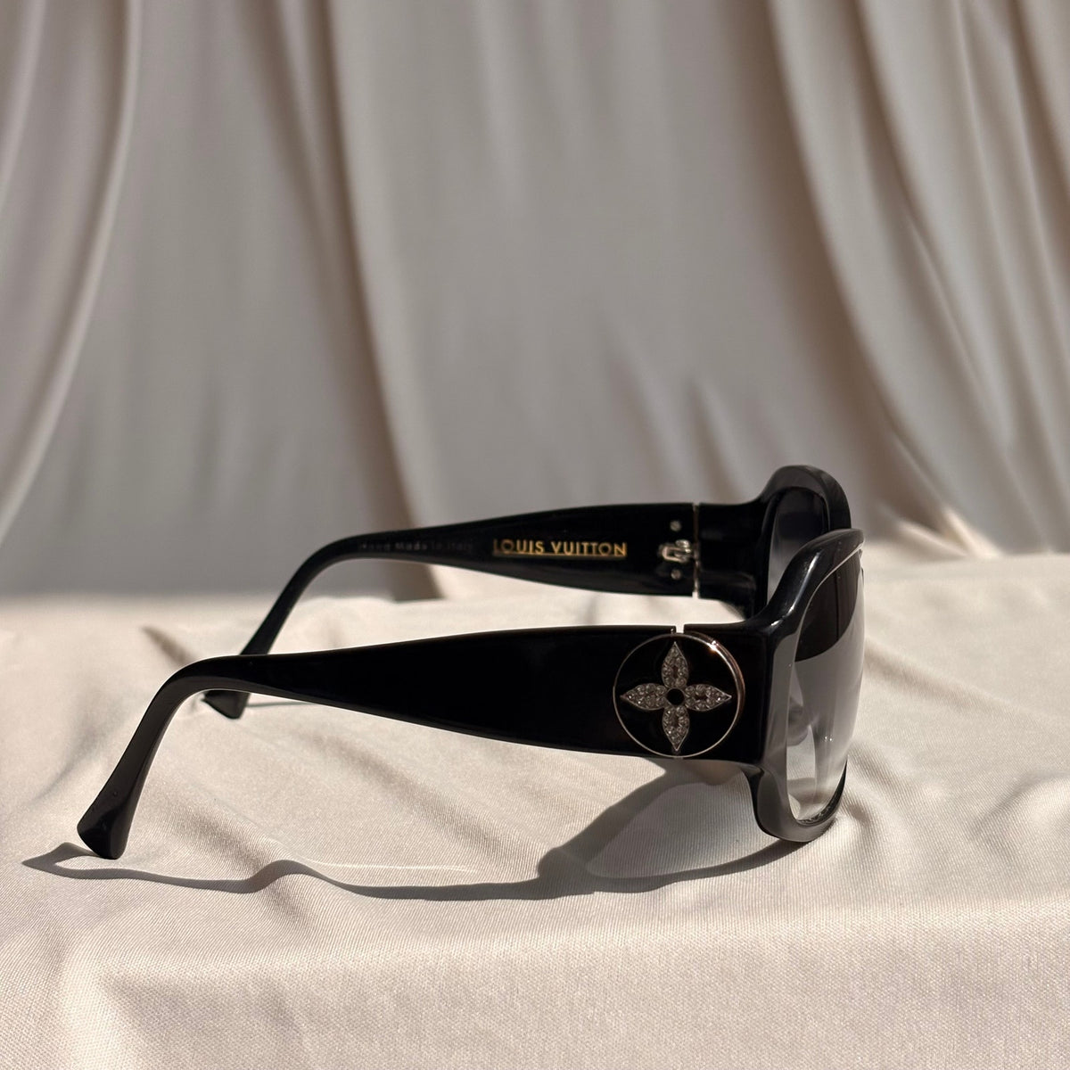 Louis Vuitton Ursula Strass Sunglasses - Black, Rhinestone Flower