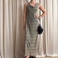 Fashion Bug Cowl Neck Slip Dress - NWT, Column Silhouette, 90s/Y2K Style, Size 10 (Fits L)