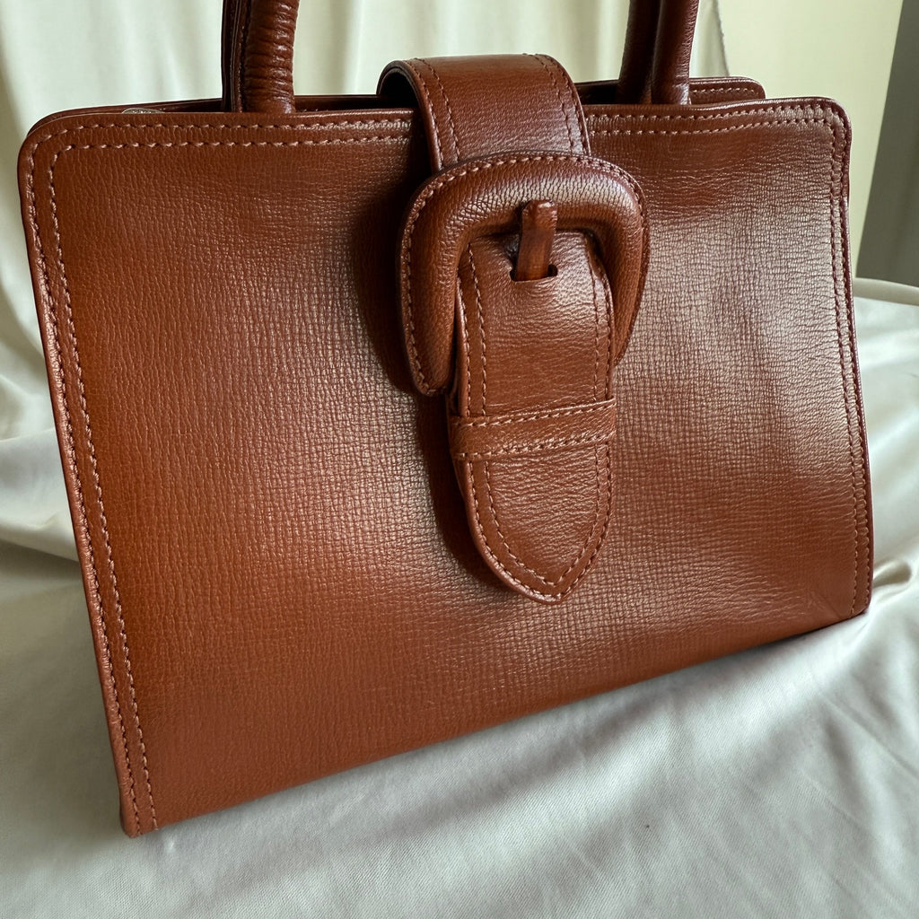 Vintage Jean Paul Gaultier Maroon Leather Top Handle Bag - Mid to Late 90s