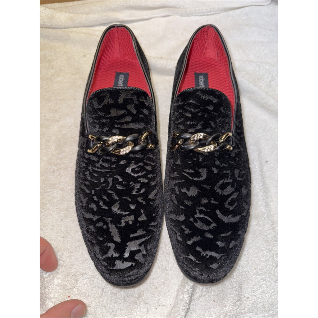 Robert David Men’s Loafer Black Chain Size 12 Splash Shoe