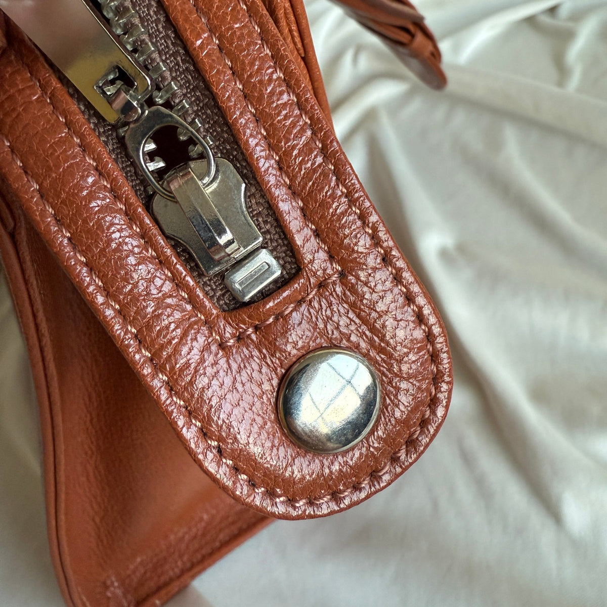 Vintage Jean Paul Gaultier Maroon Leather Top Handle Bag - Mid to Late 90s