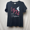 Vintage 1974 aged to perfection stripper dancer Gildan tee shirt black