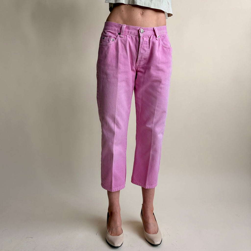 Billy Blues Bubble Gum Pink Cropped Jeans - Low Rise, Made in USA, Size 4