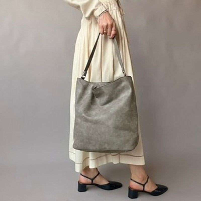 The Limited Grey Bucket Bag - Handle & Shoulder Strap, Vintage