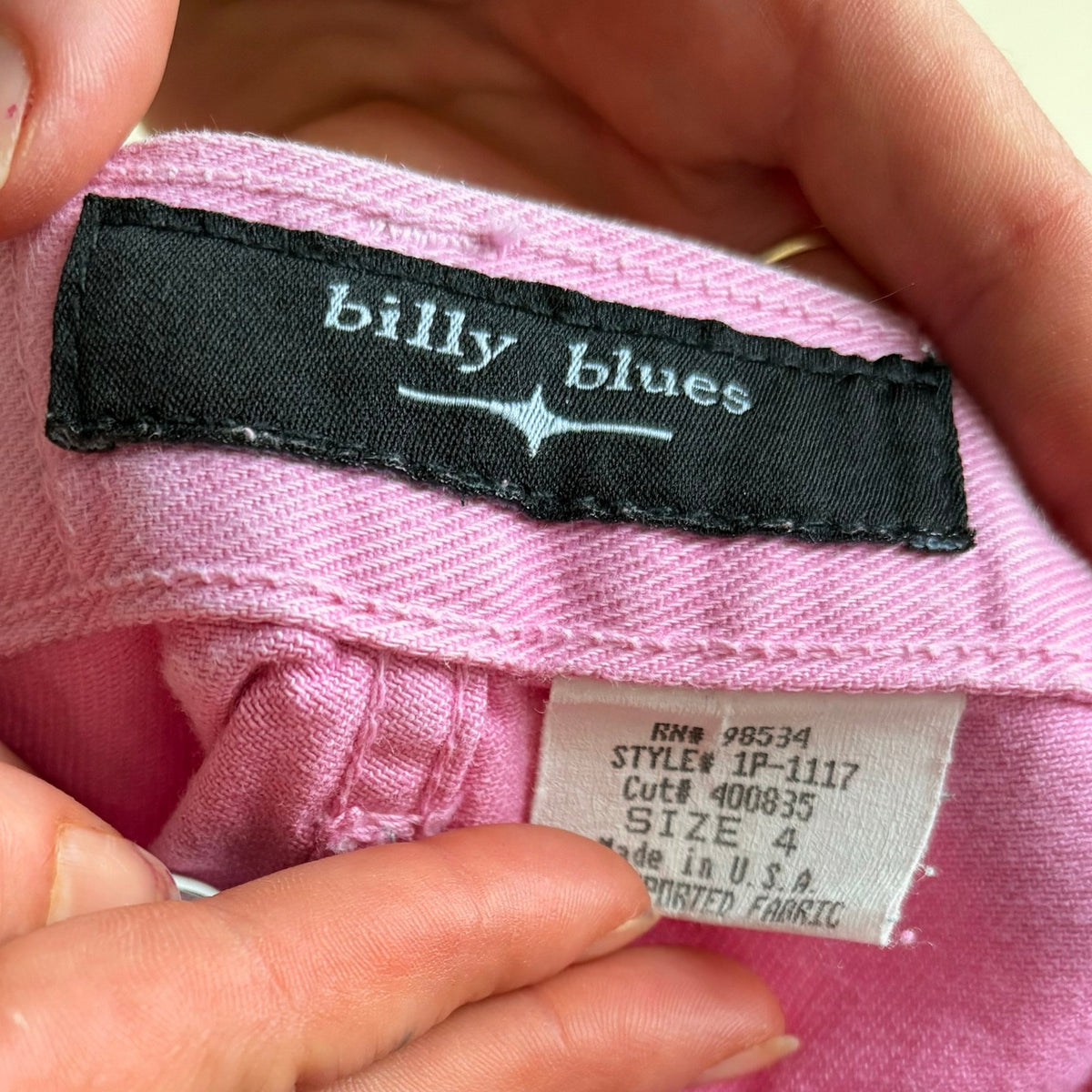 Billy Blues Bubble Gum Pink Cropped Jeans - Low Rise, Made in USA, Size 4