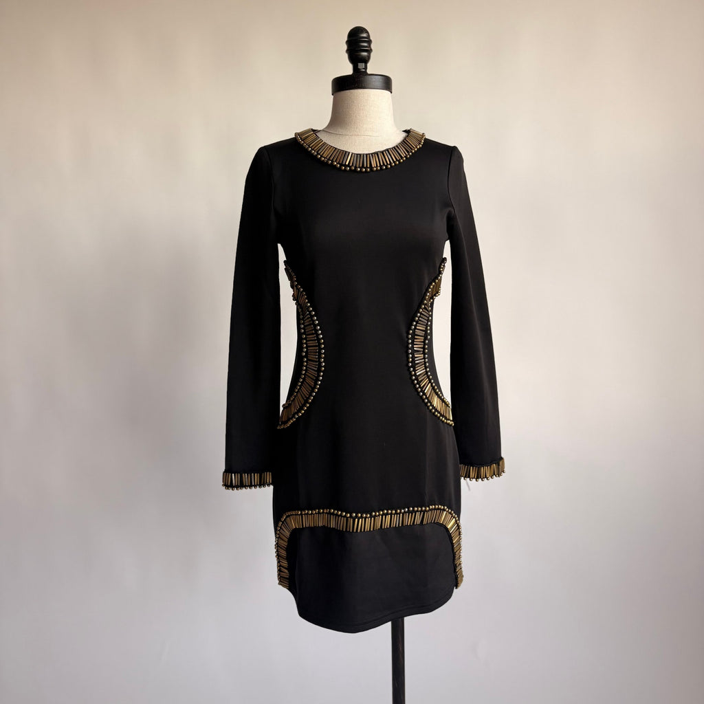 Tomato Black Beaded Shift Dress - NWT