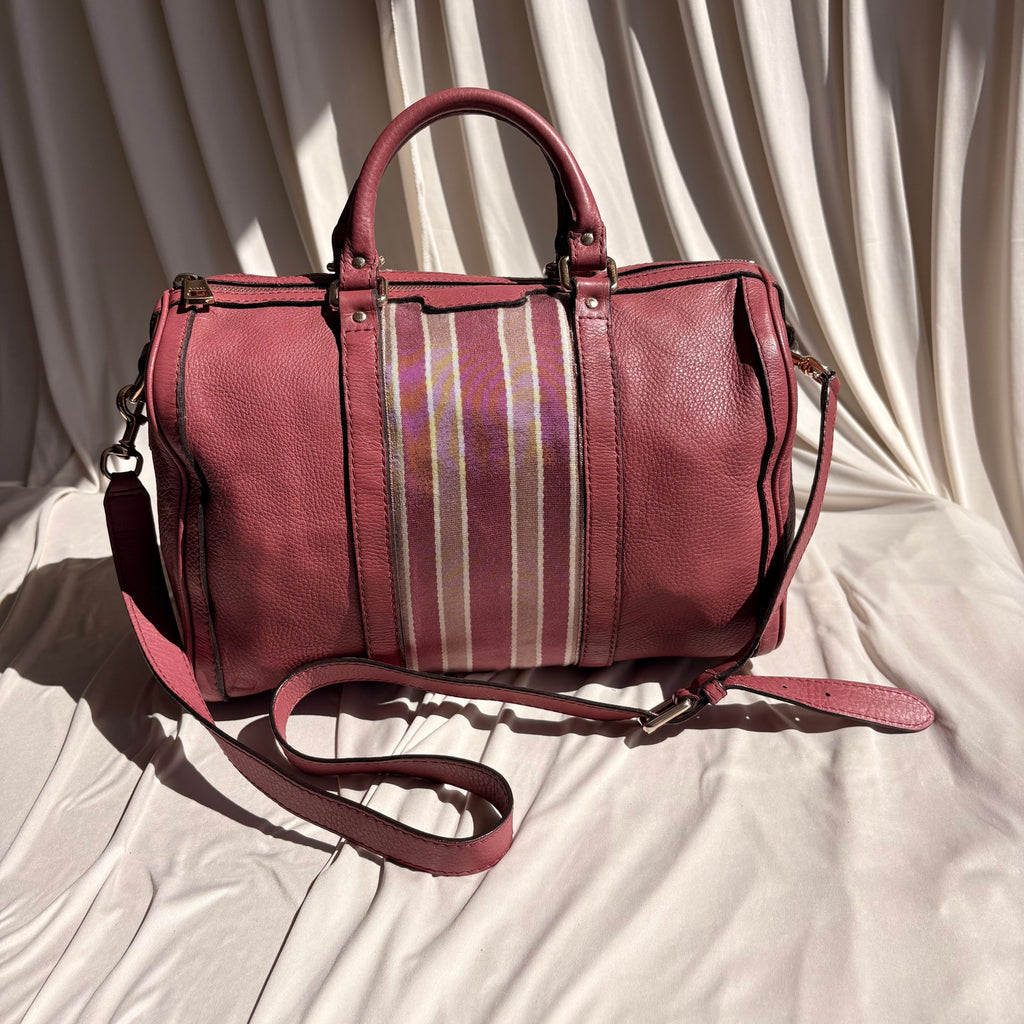 Gucci Web Joy Boston Bag Satchel - Pink Leather, Canvas Web Detail