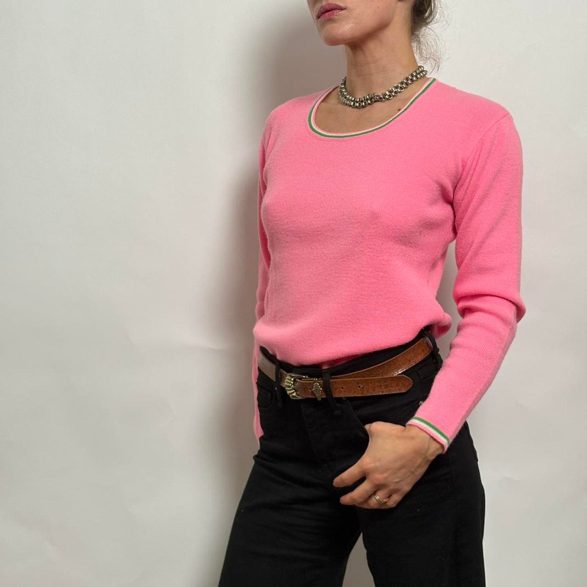 Vintage Susan Bristol pink sweater