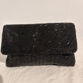 Vintage Magid Black Beaded Clutch - 8"x5"