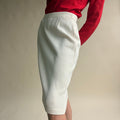St. John by Marie Gray White Knit Skirt - Made in USA, Size 4