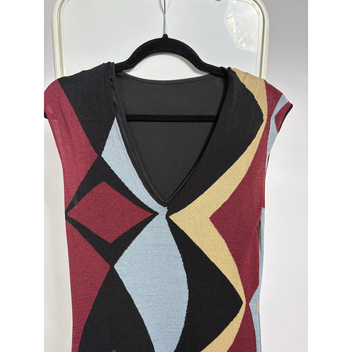 Geometric Print Bodycon Dress - Missoni Vibes
