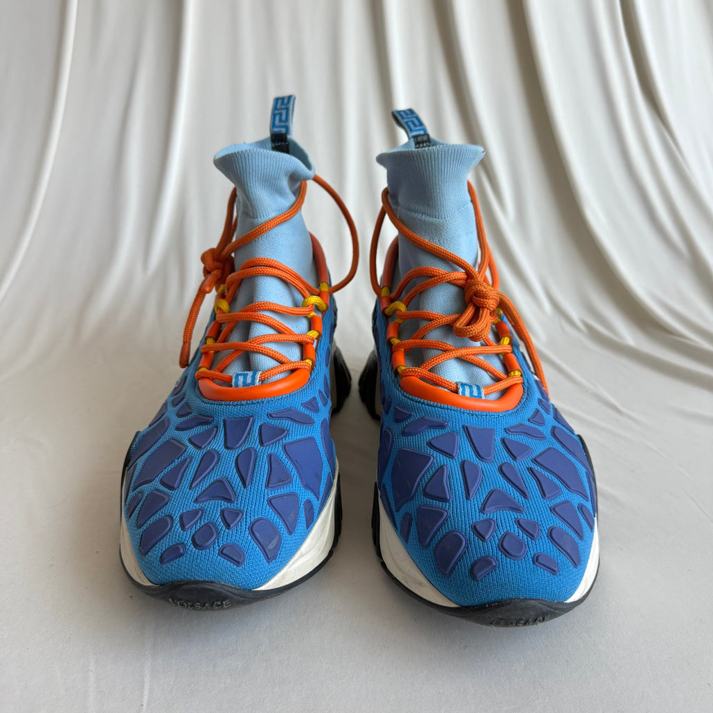 Versace Squalo Knit 'Drawstring - Blue Mens Size 46 (US M13)