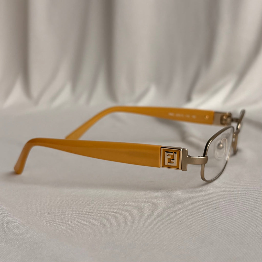 Authentic Fendi 905 715 Yellow Eyeglasses - 52-19-130