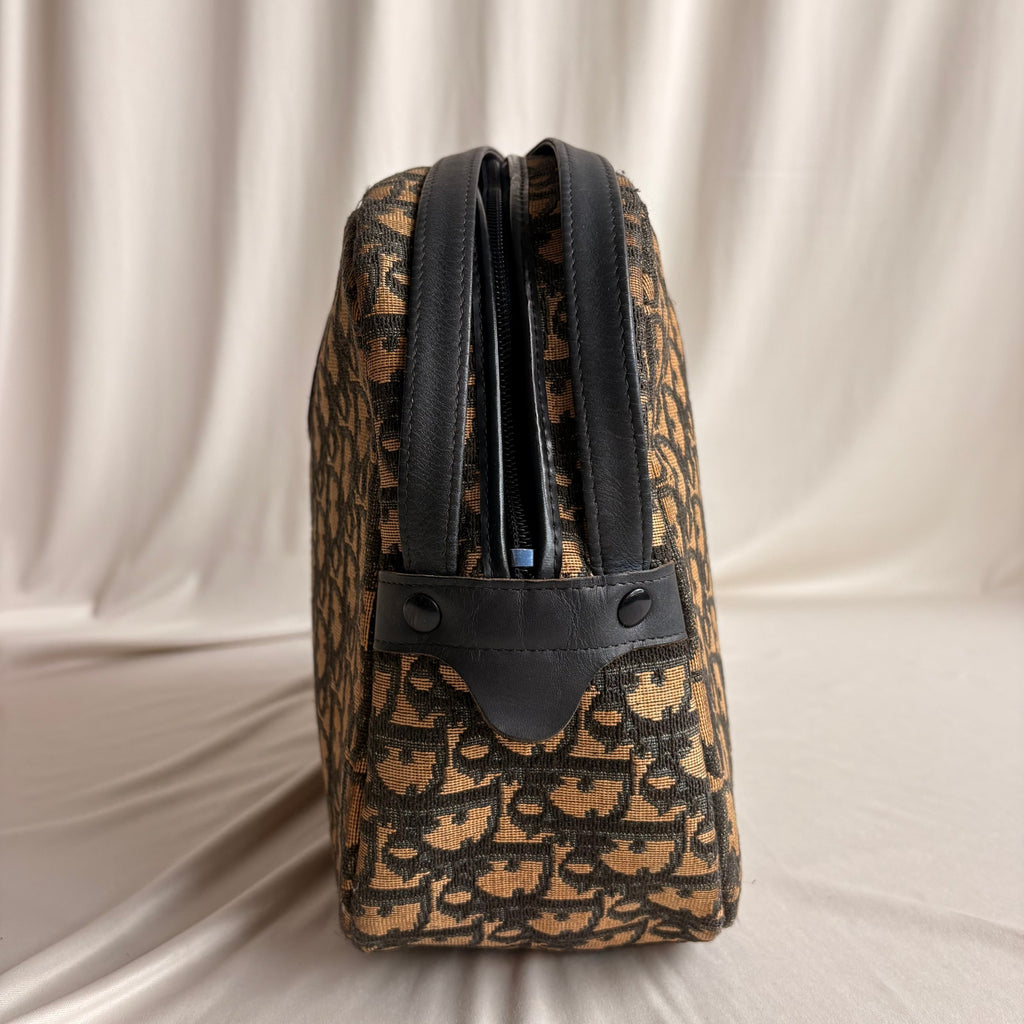 Vintage Christian Dior 70s/80s Oblique Jacquard Trotter Shoulder Bag