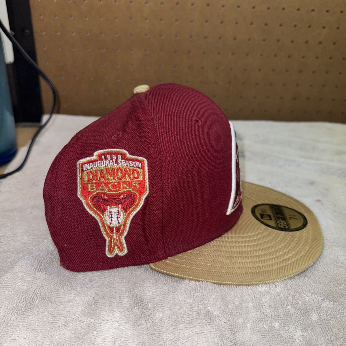 Exclusive Arizona Diamondbacks GOLD BRIM SZ 7 5/8 - 1998 Inaugural Season
