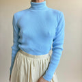 Irresistibles Robin's Egg Blue Ribbed Turtleneck - Size Small