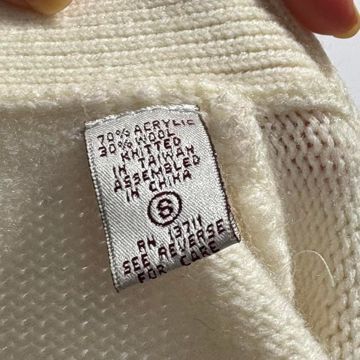 Vintage Karen Scott Cream Cardigan - Small
