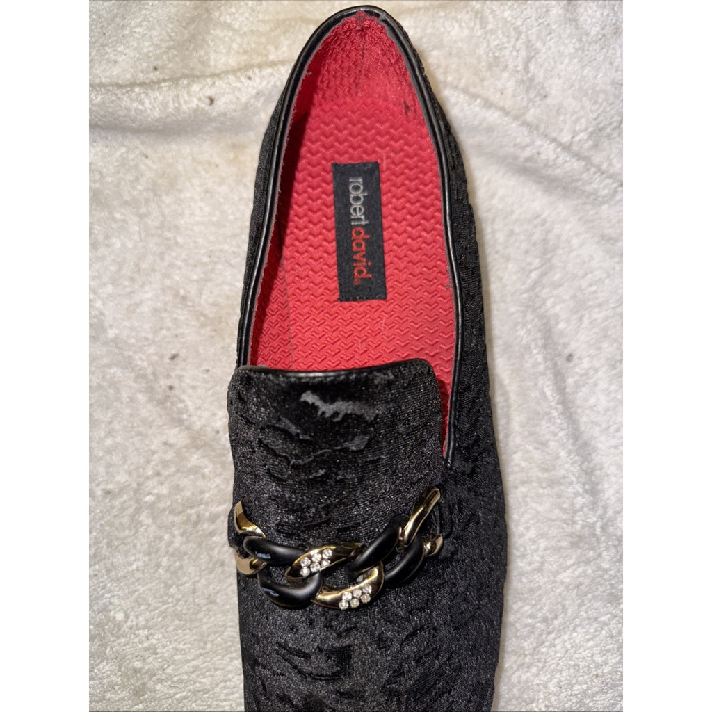 Robert David Men’s Loafer Black Chain Size 12 Splash Shoe
