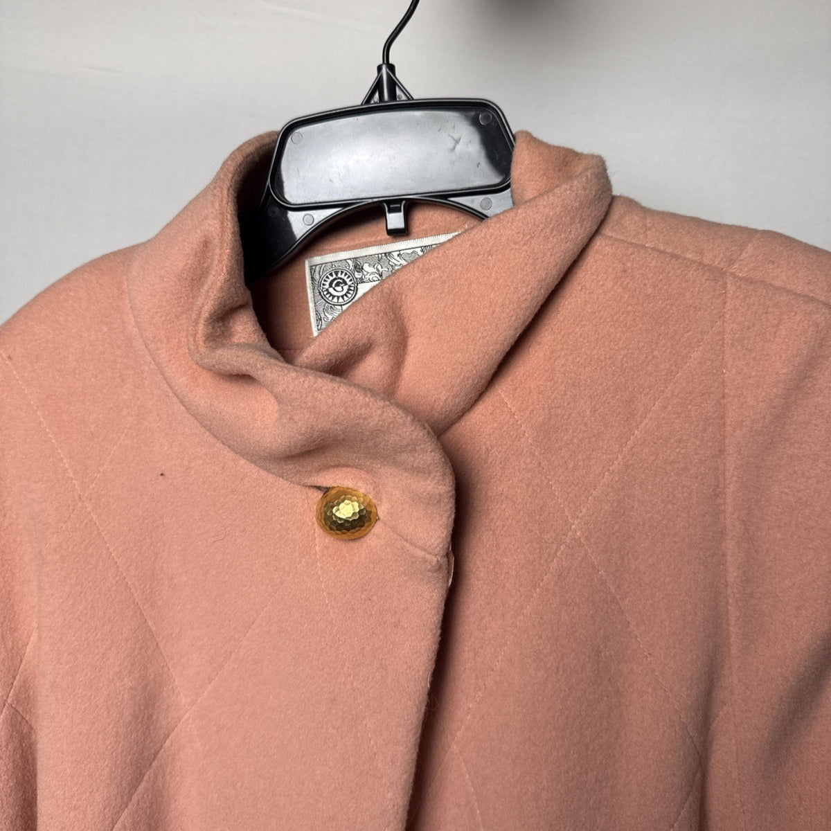 Vintage Gallery Woman’s Overcoat Pink Wool Long Coat - 42” Length